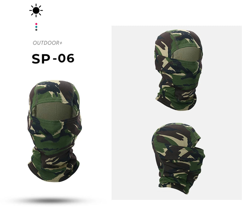 Camouflage Balaclava Full Face Breathable Full Face Scarf Mask Hiking Cycling Hunting Bike Head Cover Tactical Airsoft Cap Men - PST PS Tradings