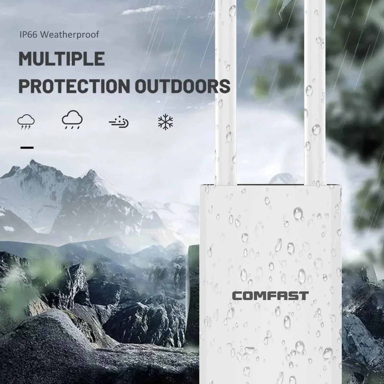 Comfast 300Mbps-1200Mbps Wireless Wifi Repeater Outdoor 2.4&5.8Ghz High Power Waterproof Street Extender Wifi Router Antenna AP - Property & Safety Tradings