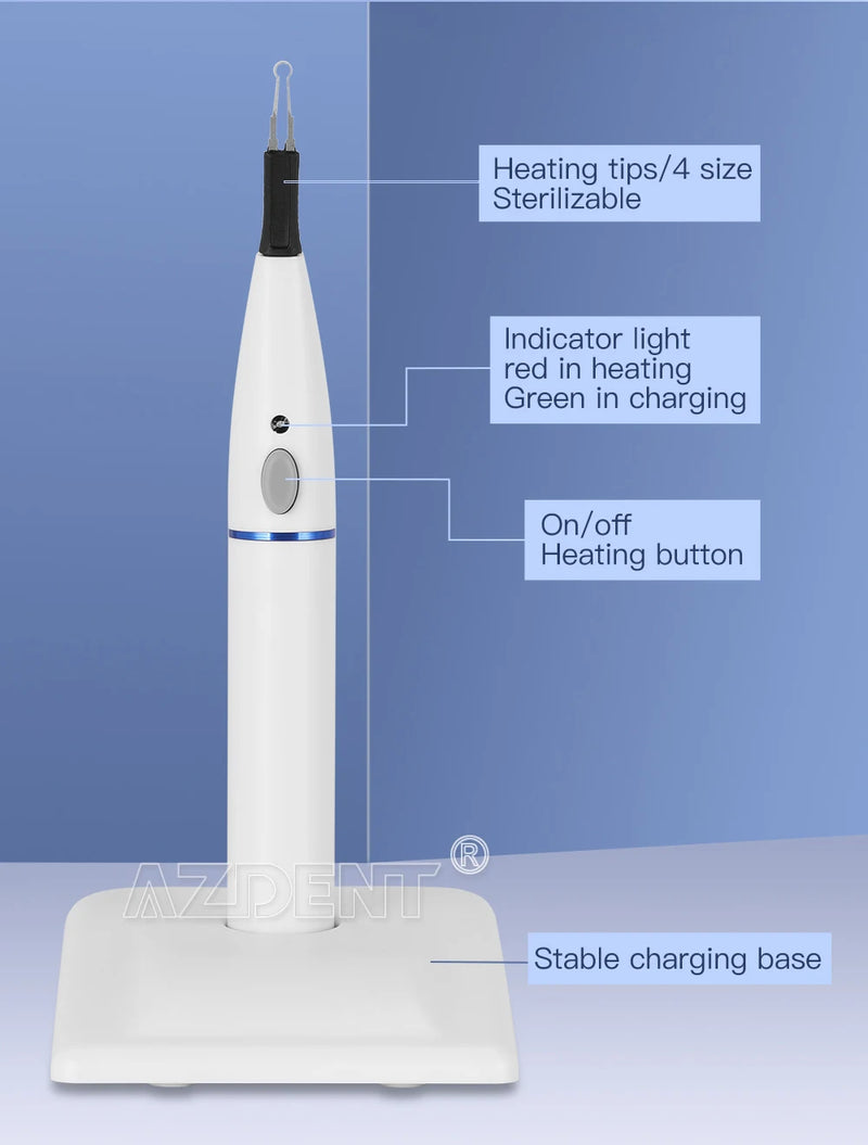 AZDENT Dental Endo Gutta Zahnaufhellung Mundhygiene Dentalgeräte Zahnfleischschneider Dental Cuttapercha mit 4 Spitzen