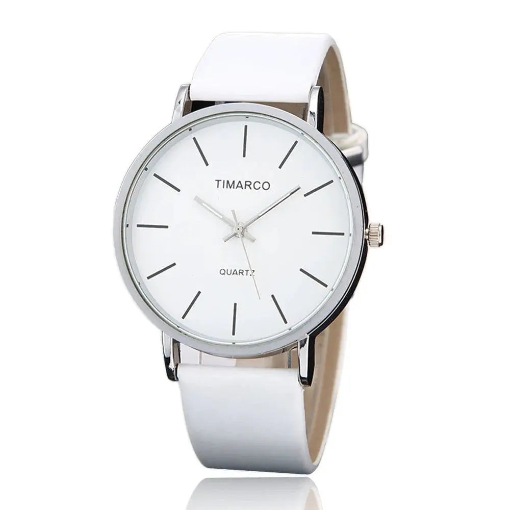 Simple Style White Leather Watches Women Fashion Watch Minimalist Ladies Casual Wrist Watch Female Quartz Clock Reloj Mujer 2023 - PST PS Tradings