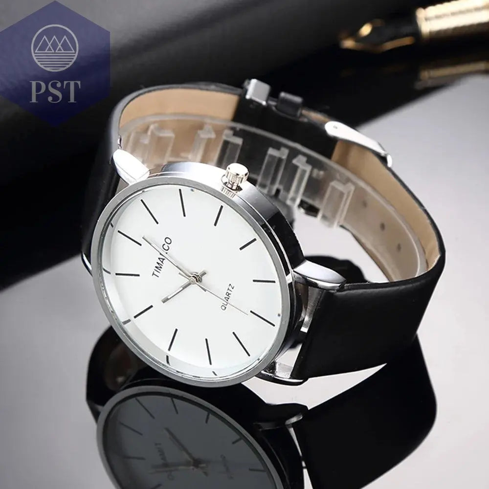 Simple Style White Leather Watches Women Fashion Watch Minimalist Ladies Casual Wrist Watch Female Quartz Clock Reloj Mujer 2023 - PST PS Tradings