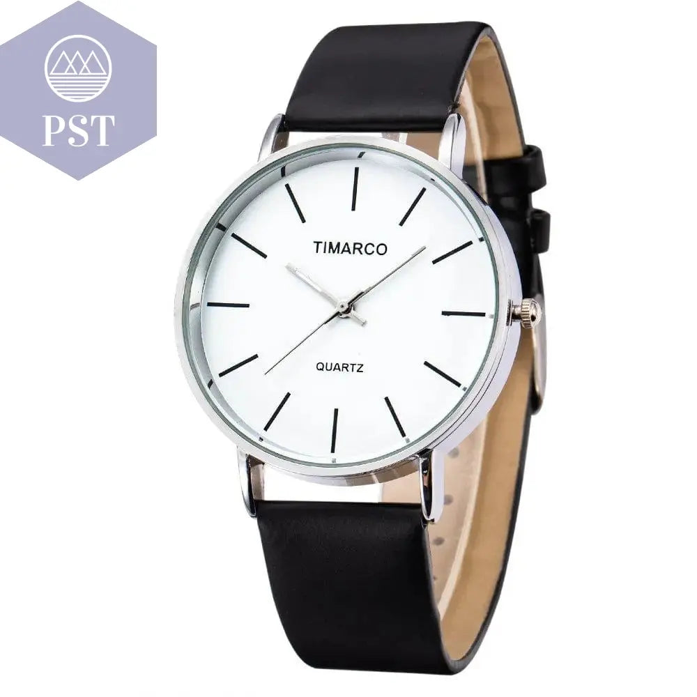 Simple Style White Leather Watches Women Fashion Watch Minimalist Ladies Casual Wrist Watch Female Quartz Clock Reloj Mujer 2023 - PST PS Tradings