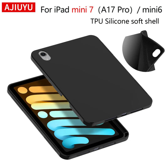 Soft Case For iPad mini (A17 Pro) 2024 Mini7 Silicon TPU Shell for iPad mini 7th Gen Mini 7 6 mini6 8.3" Tablet Back Cover case - PST PS Tradings