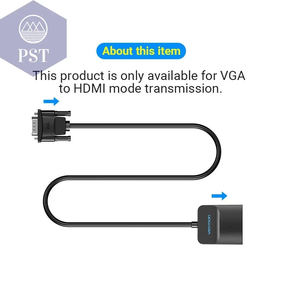 Tions VGA zu HDMI Adapter 1080P VGA Stecker auf HDMI Buchse Konverter Kabel Mit Audio USB Power für PS4/3 HDTV VGA HDMI Konverter - Property & Safety Tradings