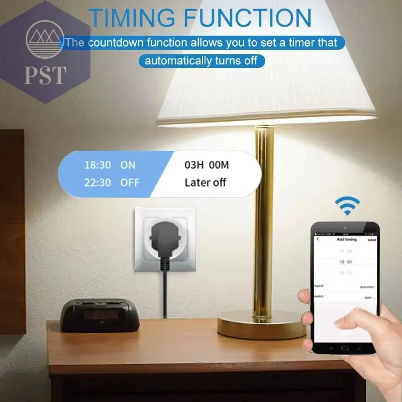 Tuya Smart Home Buchse Wifi 20A Eu Stecker Steckdose Fernbedienung Timer Power Monitor Unterstützung Stimme Google Home Alexa PST PS Tradings  PST PS Tradings  PST PS Tradings Tuya Smart Home Buchse Wifi 20A Eu Stecker Steckdose Fernbedienung Timer Power Monitor Unterstützung Stimme Google Home Alexa