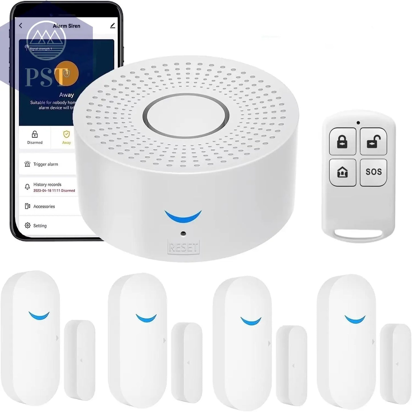 Tuya Wifi Smart Home Alarm System 433 Mhz Einbrecher Sicherheit Alarm Sirene Smart Leben App Control Wireless Home Alarm Kits PST PS Tradings  PST PS Tradings C PST PS Tradings Tuya Wifi Smart Home Alarm System 433 Mhz Einbrecher Sicherheit Alarm Sirene Smart Leben App Control Wireless Home Alarm Kits