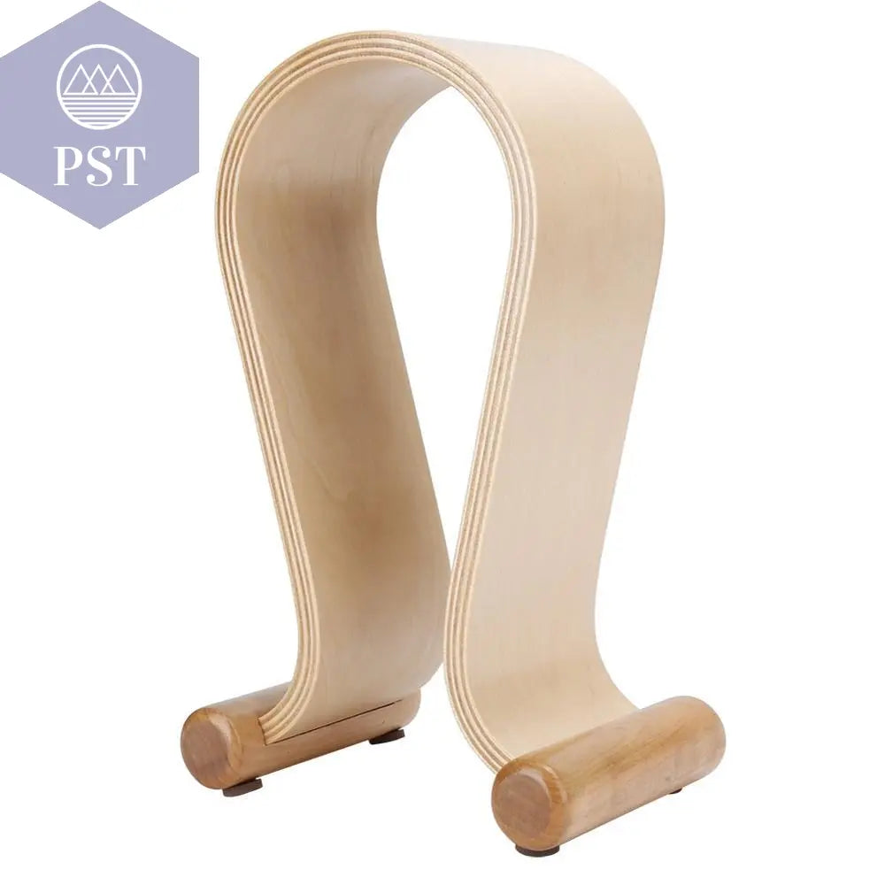 U-Shaped Wooden Headphones Stand      Birch-Color PST PS Tradings