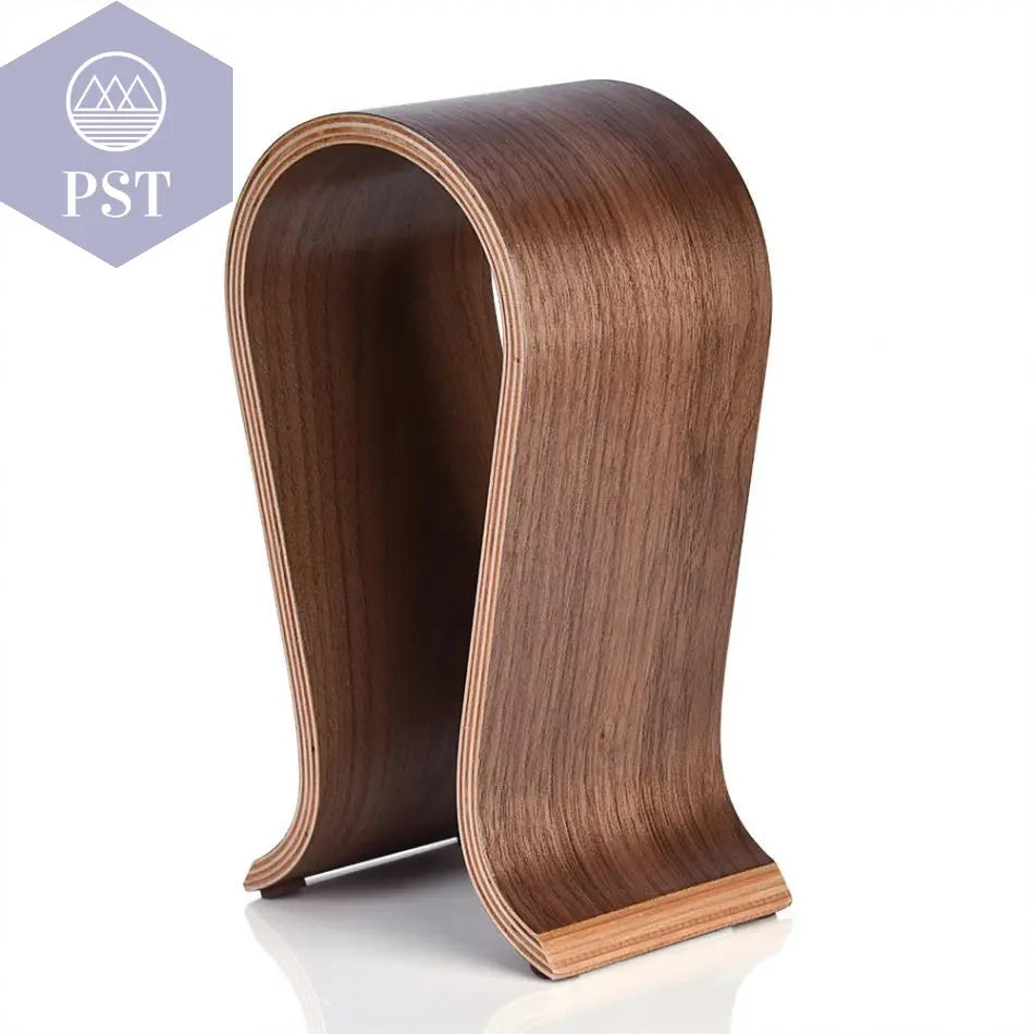 U-Shaped Wooden Headphones Stand      Brown PST PS Tradings