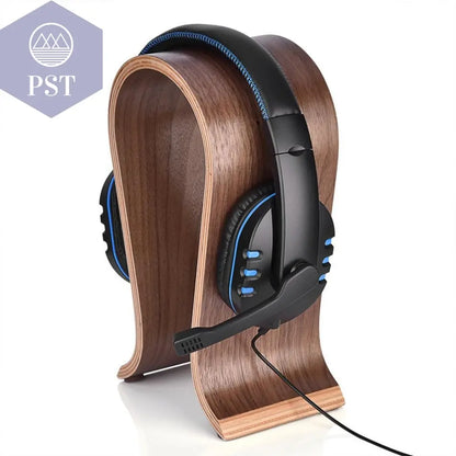 U-Shaped Wooden Headphones Stand       PST PS Tradings