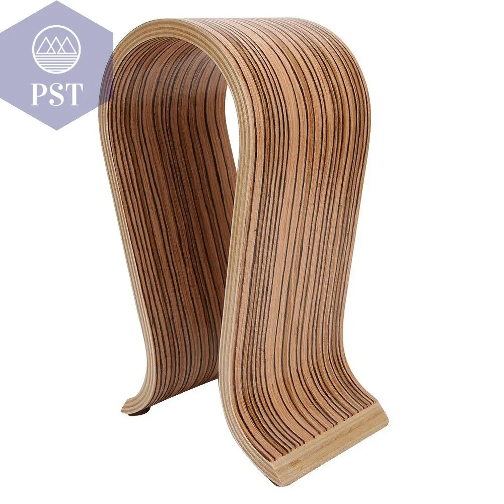 U-Shaped Wooden Headphones Stand      as-picture PST PS Tradings