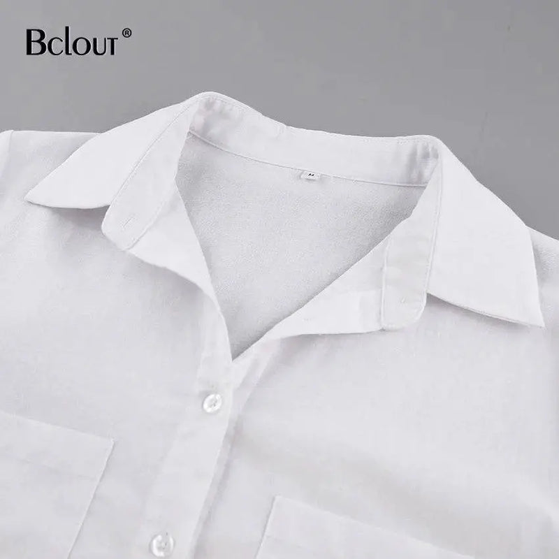 Bclout Summer Linen Ruffle Shorts Sets Women 2 Pieces 2024 Lantern Sleeve  White Tops Loose Elastic Waist Shorts Suits Vacation - Property & Safety Tradings