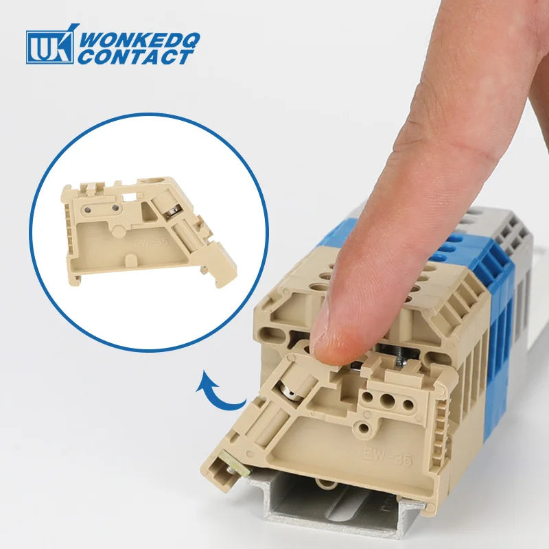 End Bracket Stop For NS35 DIN Rail Terminal Block E/UK E/UK2 EW35 WKF35 249-117 End Clamp For Universal Connector Marker Holder - PST PS Tradings