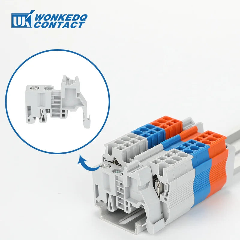 End Bracket Stop For NS35 DIN Rail Terminal Block E/UK E/UK2 EW35 WKF35 249-117 End Clamp For Universal Connector Marker Holder - PST PS Tradings