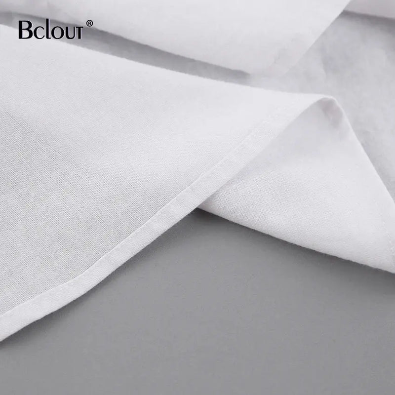 Bclout Summer Linen Ruffle Shorts Sets Women 2 Pieces 2024 Lantern Sleeve  White Tops Loose Elastic Waist Shorts Suits Vacation - Property & Safety Tradings