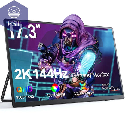 UPERFECT 2K 144Hz Portable Gaming Monitor 17.3 Inch HDR FreeSync HDMI Type C Second Screen For Laptop PC Mac Phone Game Console PST PS Tradings  PST PS Tradings 2K with Stand / UK Plug / Mexico PST PS Tradings UPERFECT 2K 144Hz Portable Gaming Monitor 17.3 Inch HDR FreeSync HDMI Type C Second Screen For Laptop PC Mac Phone Game Console