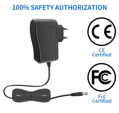 AC100-240V to DC 12V 1A 1000mA 12W Power Adapter 5.5 x 2.1mm Connector size 10 Feet Power Cord Supply for Security Cameras - PST PS Tradings