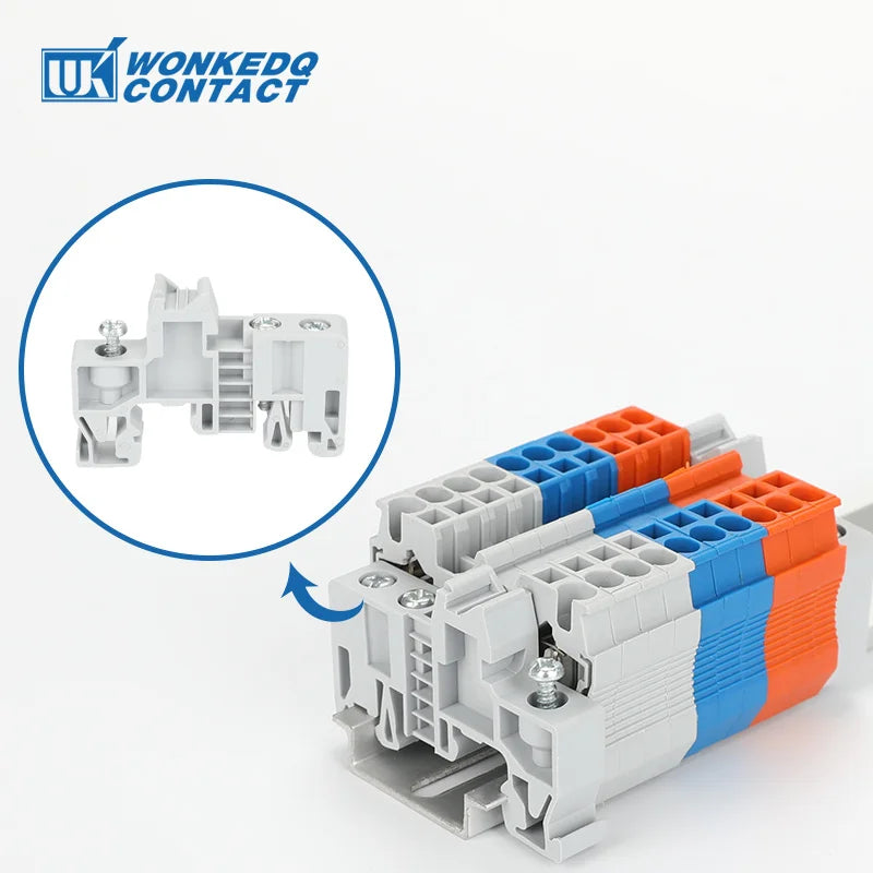 End Bracket Stop For NS35 DIN Rail Terminal Block E/UK E/UK2 EW35 WKF35 249-117 End Clamp For Universal Connector Marker Holder - PST PS Tradings