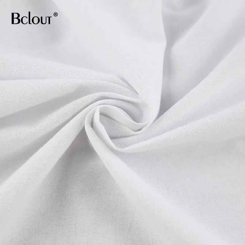 Bclout Summer Linen Ruffle Shorts Sets Women 2 Pieces 2024 Lantern Sleeve  White Tops Loose Elastic Waist Shorts Suits Vacation - Property & Safety Tradings