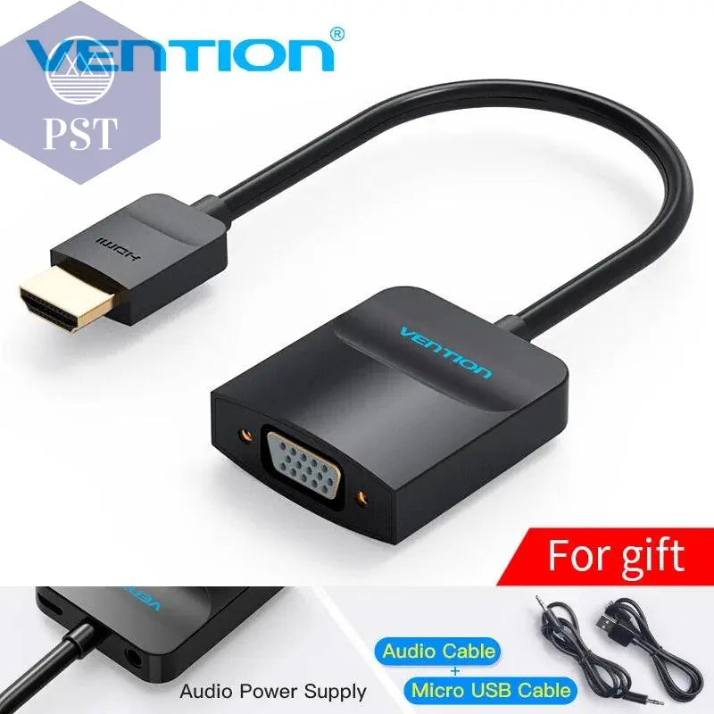 Vention HDMI to VGA adapter Digital to Analog Video Audio Converter Cable 1080p for Xbox 360 PS3 PS4 PC Laptop TV Box Projector - Property & Safety Tradings