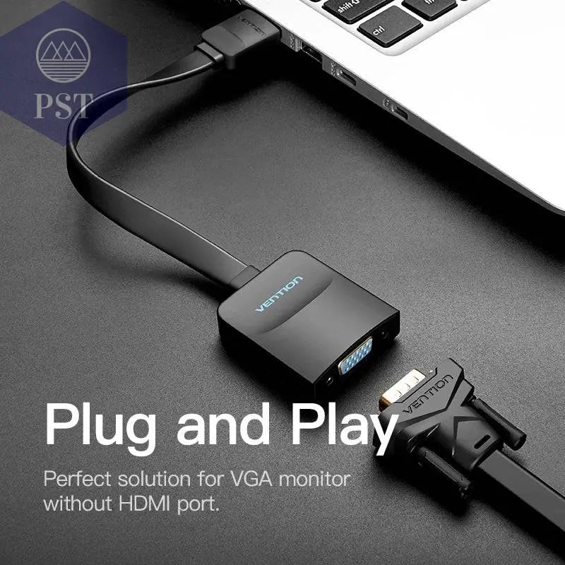 Vention HDMI to VGA adapter Digital to Analog Video Audio Converter Cable 1080p for Xbox 360 PS3 PS4 PC Laptop TV Box Projector - Property & Safety Tradings