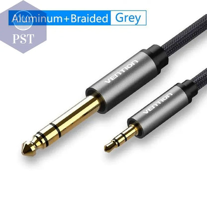 Vention Male to Male 3.5 mm to 6.35 mm Adapter Aux Cable for Mixer Amplifier Gold Plated 3.5 Jack to 6.5 Jack 3m 5m 10m Aux Cabo - Property & Safety Tradings