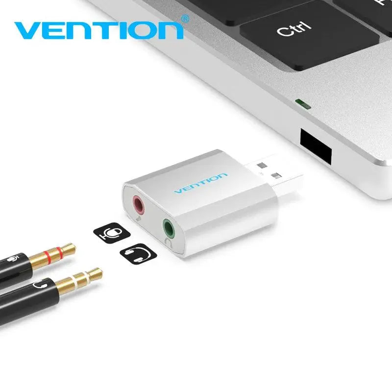 Vention USB Sound Card USB Audio Interface headphone Adapter Soundcard for Mic Speaker Laptop PS4 Computer External Sound Card       PST PS Tradings