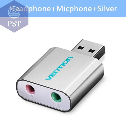 Vention USB Sound Card USB Audio Interface headphone Adapter Soundcard for Mic Speaker Laptop PS4 Computer External Sound Card       PST PS Tradings