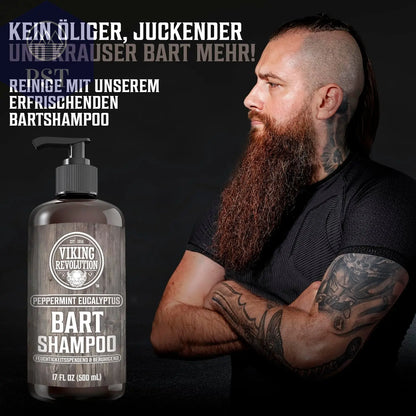Viking Revolution Bart Shampoo & Conditioner Set - Erweicht, Glättet & Stärkt Den Bartwuchs - Natürlicher Pfefferminz- & Eukalyptusduft - Geschenke Für Männer - 2 X 500 Ml PST PS Tradings  PST PS Tradings  PST PS Tradings Viking Revolution Bart Shampoo & Conditioner Set - Erweicht, Glättet & Stärkt Den Bartwuchs - Natürlicher Pfefferminz- & Eukalyptusduft - Geschenke Für Männer - 2 X 500 Ml