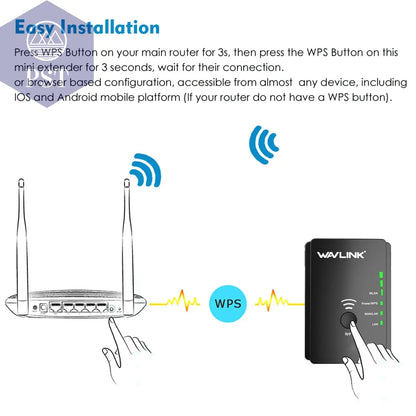 Wavlink N300 WLAN Repeater WiFi Extender AP 300Mbps Repeater WPS Funktion PST PS Tradings  PST PS Tradings  PST PS Tradings Wavlink N300 WLAN Repeater WiFi Extender AP 300Mbps Repeater WPS Funktion