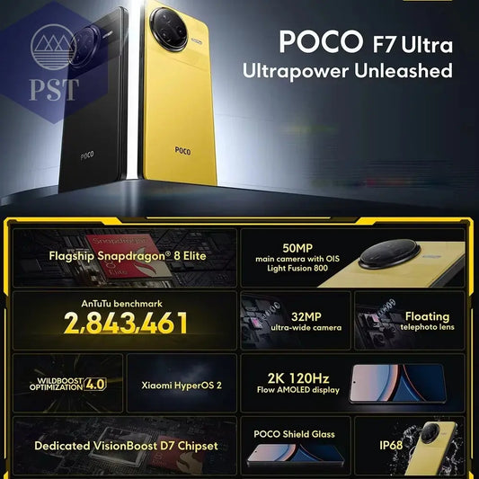 Xiaomi POCO F7 Ultra Smartphone 5G Snapdragon 8 Elite AMOLED Display 50MP Triple Kamera 5300Mah 120W Hypercharge Global Version Mobile Telefon PST PS Tradings  PST PS Tradings  PST PS Tradings