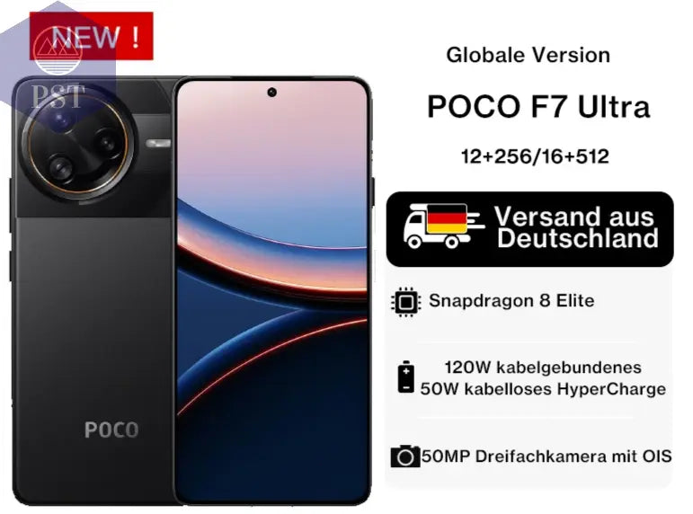 Xiaomi POCO F7 Ultra Smartphone 5G Snapdragon 8 Elite AMOLED Display 50MP Triple Kamera 5300Mah 120W Hypercharge Global Version Mobile Telefon PST PS Tradings  PST PS Tradings  PST PS Tradings