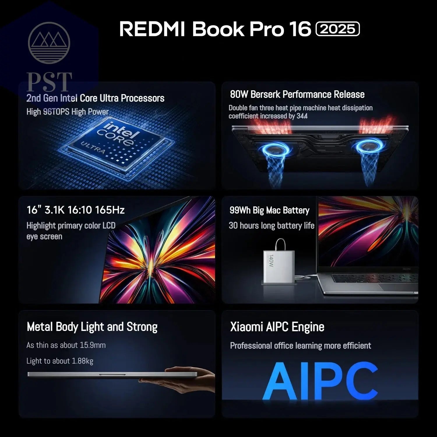 Xiaomi REDMI Book Pro 16 Gaming Laptop 32GB 1TB Ultra 7 Ultra 5 PST PS Tradings Laptop PST PS Tradings  PST PS Tradings