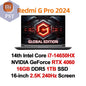 Xiaomi Redmi G Pro Game Book Gaming Laptop QHD 240Hz Intel i7 opt. i9 RTX4060 i7 16GB 1TB 16Zoll Notebook PST PS Tradings Laptop PST PS Tradings i7-14650HX-16G-1T-GERMANY PST PS Tradings