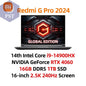 Xiaomi Redmi G Pro Game Book Gaming Laptop QHD 240Hz Intel i7 opt. i9 RTX4060 i7 16GB 1TB 16Zoll Notebook PST PS Tradings Laptop PST PS Tradings i9-14900HX-16G-1T-GERMANY PST PS Tradings