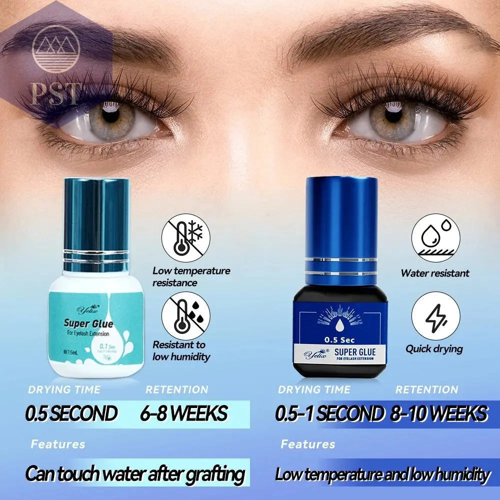 Yelix Eyelash Extension Glue 0.5-1 Sec Fast Dry Individual Lashes Glue Sensitive Eye Eyelash Glue Wholesale Customization       PST PS Tradings