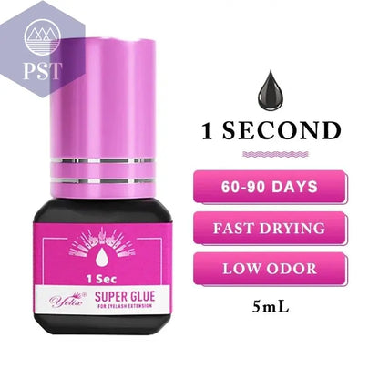 Yelix Eyelash Extension Glue 0.5-1 Sec Fast Dry Individual Lashes Glue Sensitive Eye Eyelash Glue Wholesale Customization PST PS Tradings  PST PS Tradings 1Sec-super-glue PST PS Tradings