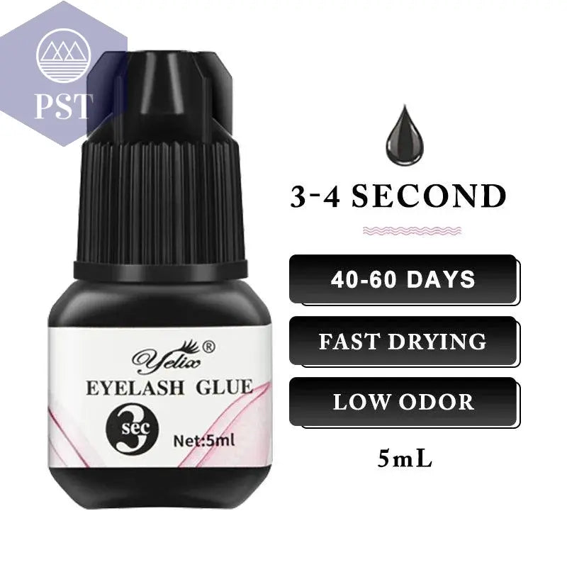 Yelix Eyelash Extension Glue 0.5-1 Sec Fast Dry Individual Lashes Glue Sensitive Eye Eyelash Glue Wholesale Customization PST PS Tradings  PST PS Tradings 3-Sec-eyelash-glue PST PS Tradings
