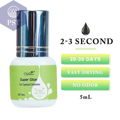 Yelix Eyelash Extension Glue 0.5-1 Sec Fast Dry Individual Lashes Glue Sensitive Eye Eyelash Glue Wholesale Customization PST PS Tradings  PST PS Tradings SY1 PST PS Tradings