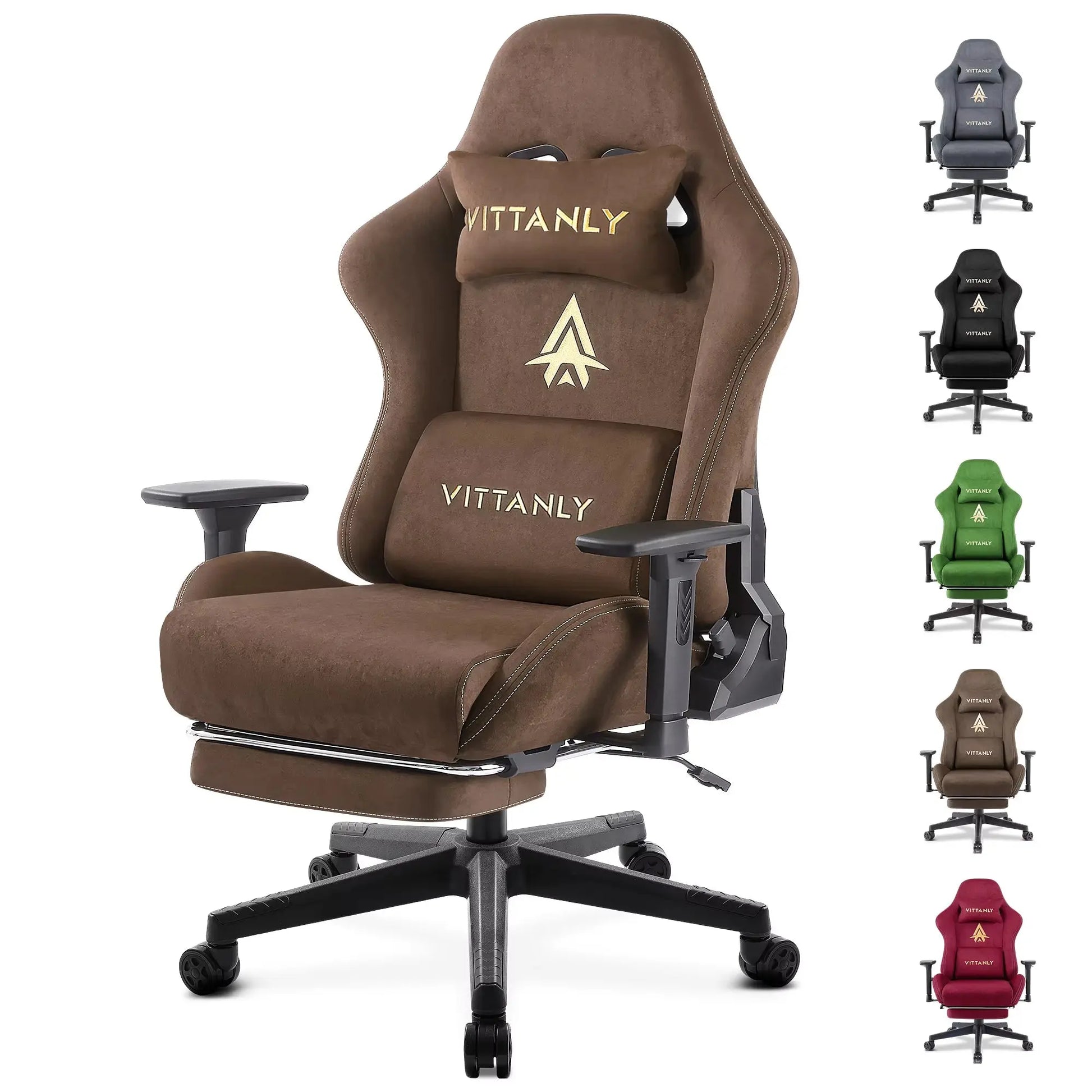 Gaming Stuhl Atmungsaktive Faux Wildleder Büro Stuhl Mit Fußstütze Stuhl Kopfstütze Ergonomischer Spiele Computer Stuhl Office Chair