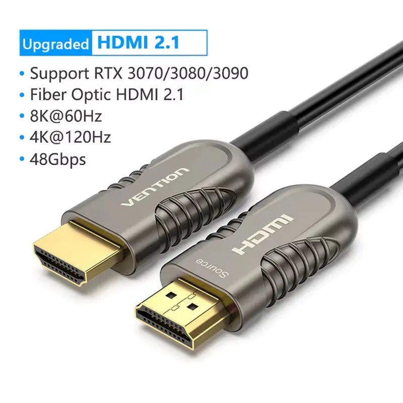 Tions 8K HDMI 2,1 Kabel 120Hz 48Gbps Fiber Optic HDMI Kabel Ultra High Speed HDR Earc Für HD Samsung LG TV Box PS5 Kabel HDMI