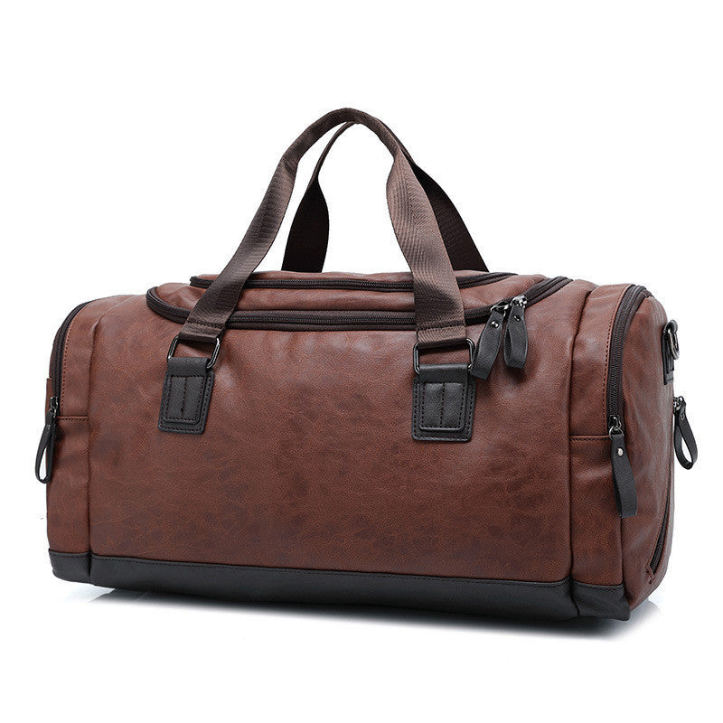 Casual Leather Travel Duffel Bag