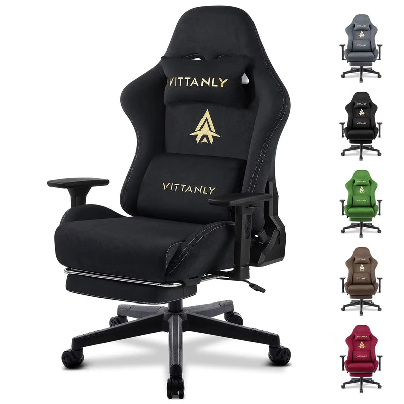 Gaming Stuhl Atmungsaktive Faux Wildleder Büro Stuhl Mit Fußstütze Stuhl Kopfstütze Ergonomischer Spiele Computer Stuhl Office Chair