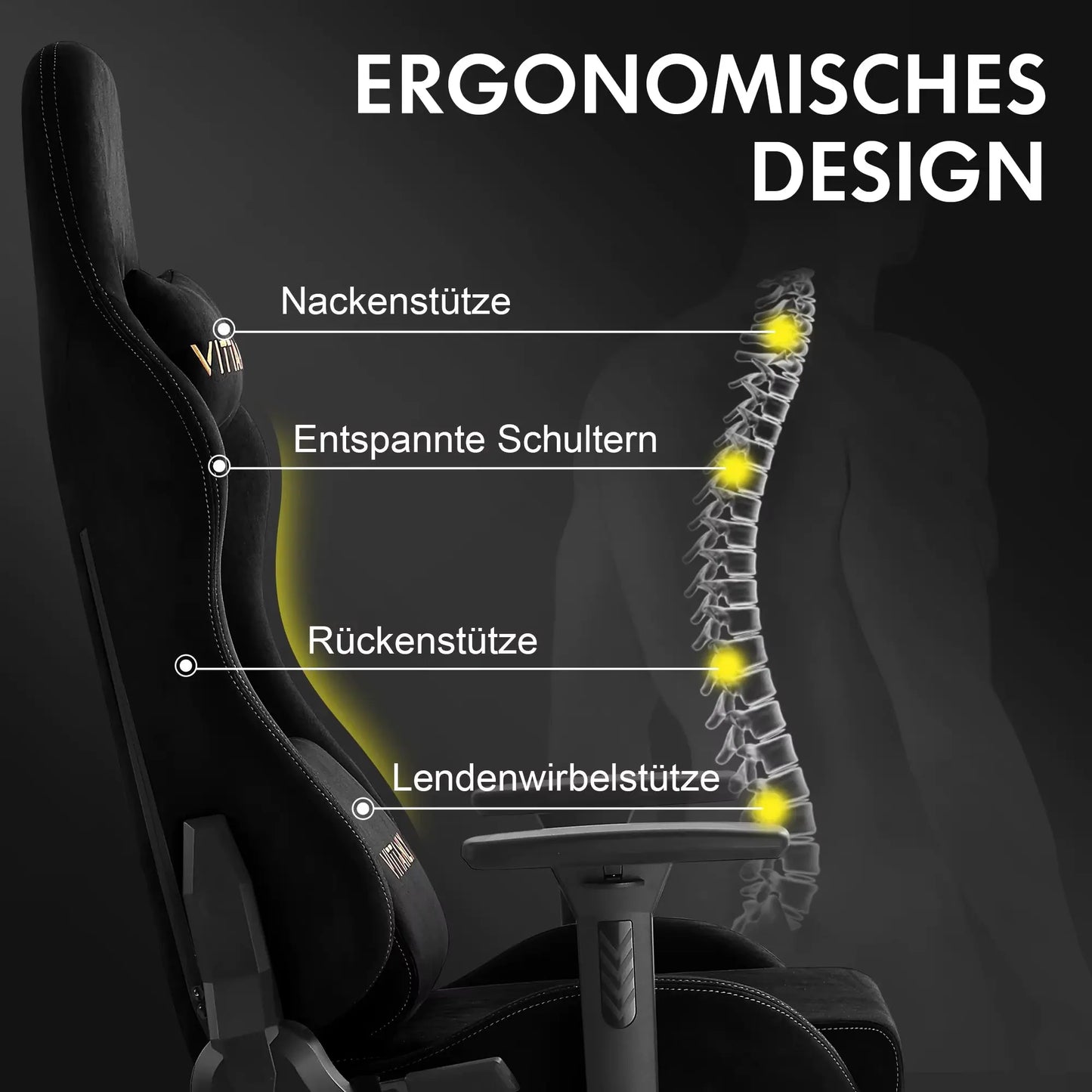 Gaming Stuhl Atmungsaktive Faux Wildleder Büro Stuhl Mit Fußstütze Stuhl Kopfstütze Ergonomischer Spiele Computer Stuhl Office Chair