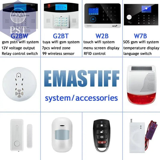 complete security accessories for the home family security GSM WIFI PSTN alarm system NEW Wireless Siren Fire Smoke Gas sensor - PST PS Tradings