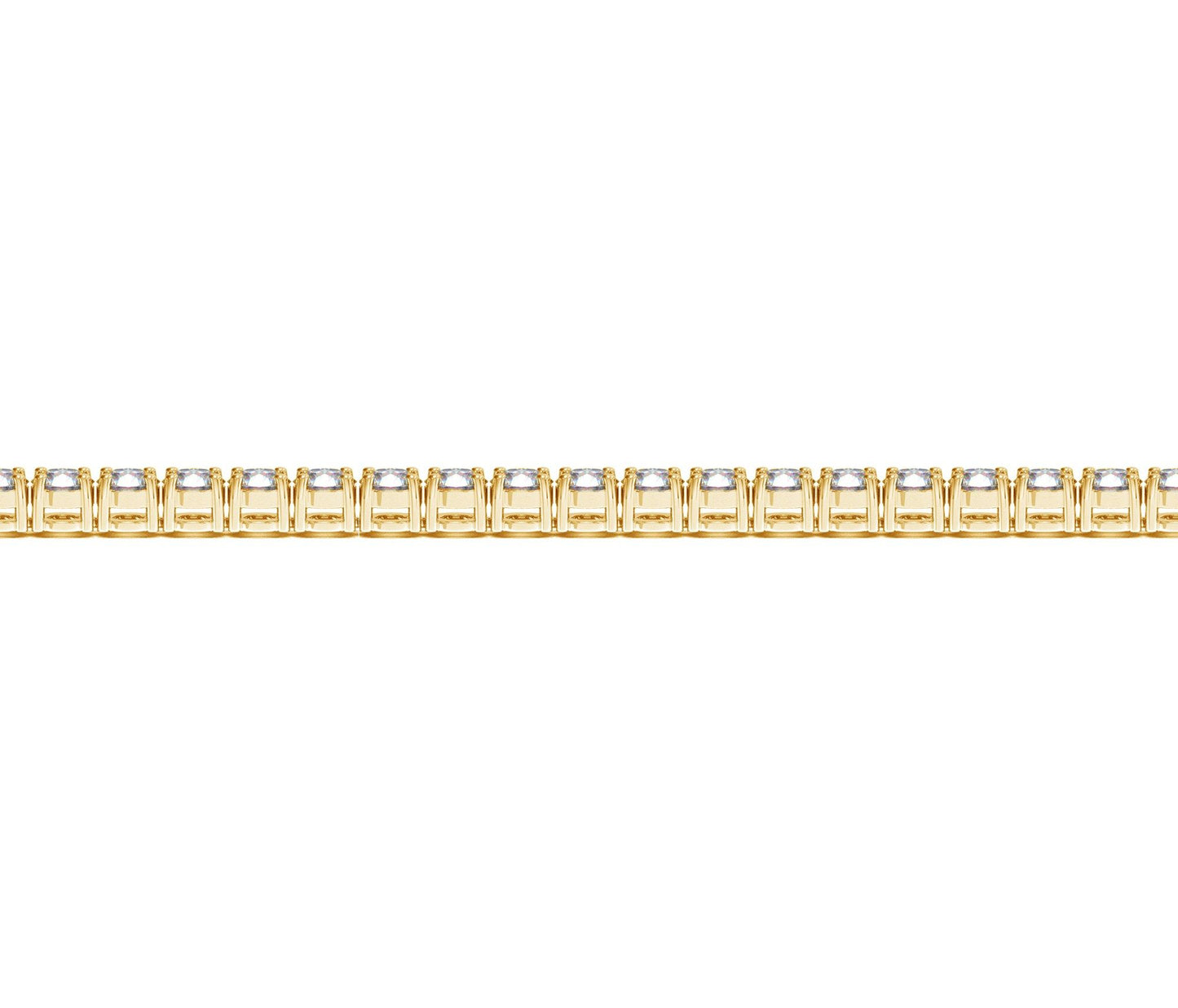 14k Yellow Gold Round Diamond Tennis Bracelet (5 cttw)