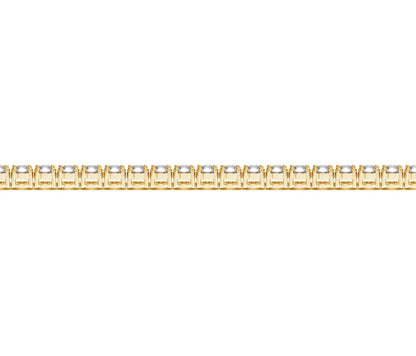 14k Yellow Gold Round Diamond Tennis Bracelet (5 cttw)