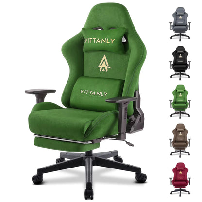 Gaming Stuhl Atmungsaktive Faux Wildleder Büro Stuhl Mit Fußstütze Stuhl Kopfstütze Ergonomischer Spiele Computer Stuhl Office Chair