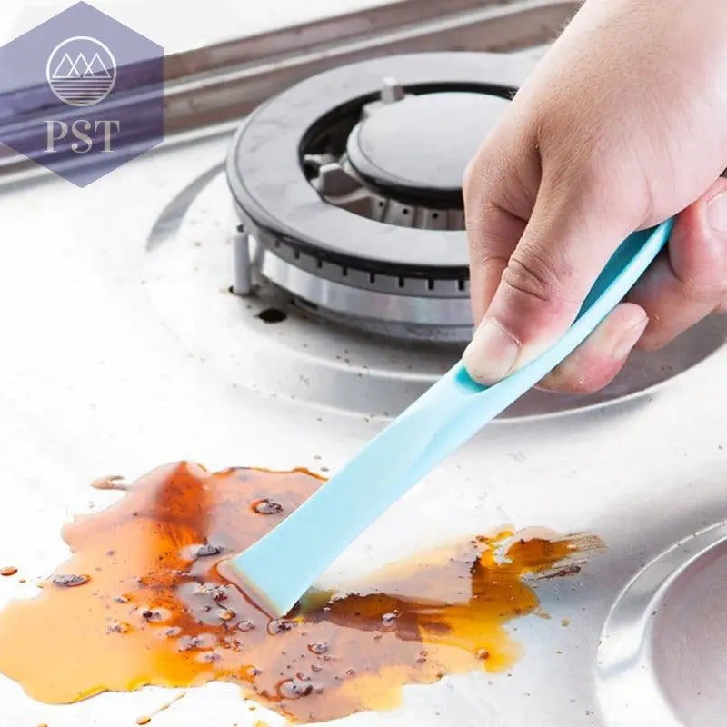 kitchen gas stove double-end cleaning scraper creative multifunctional decontamination slot scraping small tank detergent stains - PST PS Tradings