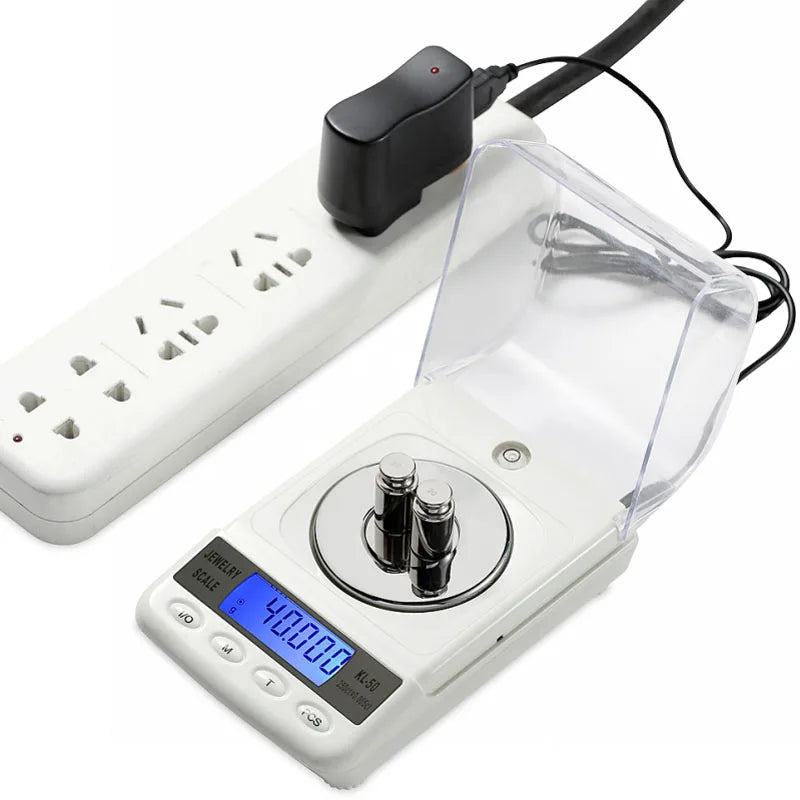 LCD Digital Jewelry Scales Precision Diamond Laboratory Weight Balance 100g/50g 0.001g  Medicinal Electronic Scale with USB cable