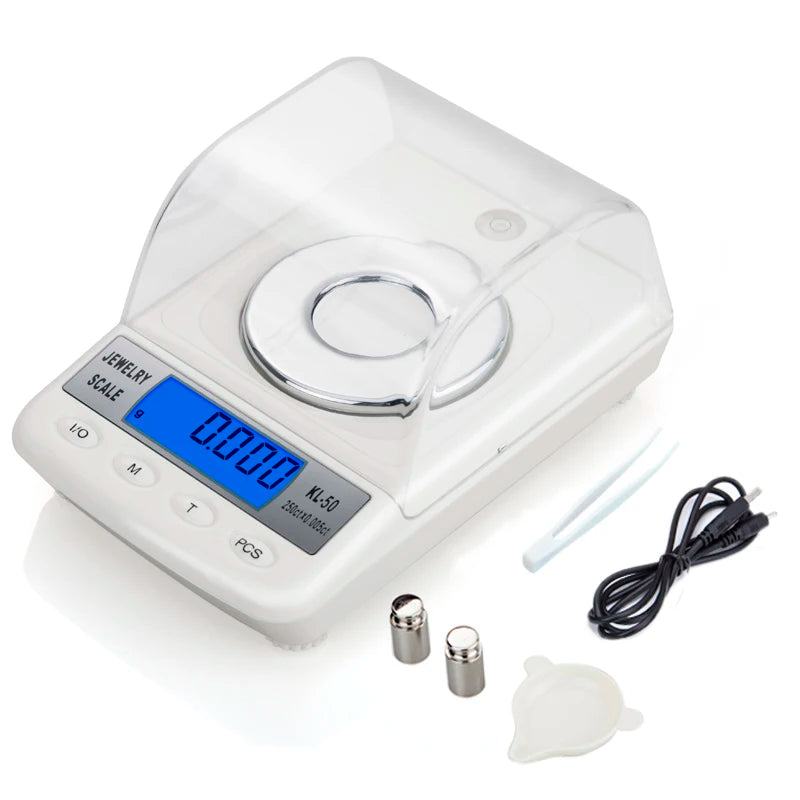 LCD Digital Jewelry Scales Precision Diamond Laboratory Weight Balance 100g/50g 0.001g  Medicinal Electronic Scale with USB cable